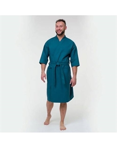 Халат вафельный Унисекс Dark Green Bio-textiles