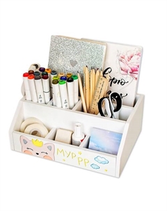 Органайзер для канцелярии настольный детский Буква дома