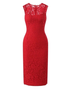 Платье из хлопка и вискозы Dolce&gabbana