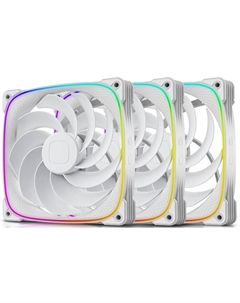 Вентилятор для корпуса Squama 2503RW-14 1F2503R314100 140mm, 2100rpm, 71.80 CFM, 34.0 dBA, white (3-pack) Geometric future