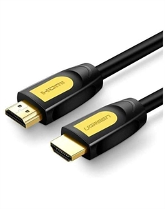 Кабель интерфейсный HD101 10151_ HDMI Male To Male, 0,75м, черно-желтый Ugreen