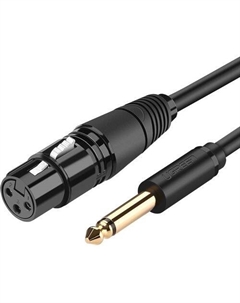 Кабель аудио UGREEN AV131, Jack 6.35 (m) - XLR , 5м, черный Ugreen