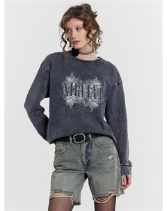 Джемпер женский серый с принтом и надписью Mark formelle