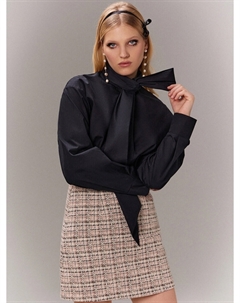 Блузка женская черная с бантом Mark formelle