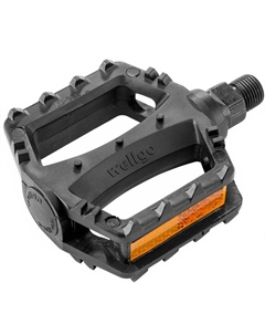 Педали велосипедные PLATFORM, пластиковые, 96x82x30мм, 9/16", черные, LU-968 Wellgo