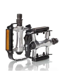 Педали велосипедные URBAN, алюминиевые, 100x63x24мм, 9/16", черно-серебристые, M248DU Wellgo