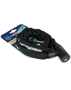 Замок велосипедный, цепь с ключами 3,5×1200мм, в тканевой оплетке, черный, LKHG105.109KEY-BK Hogger