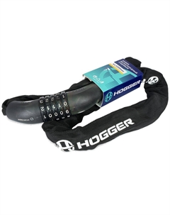 Замок велосипедный, цепь, код, 6×1200мм, в тканевой оплетке, черный, LKHG105.712COD-BK Hogger