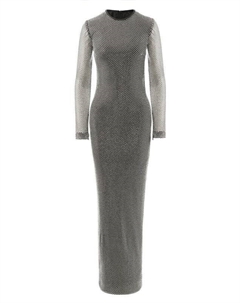 Платье с отделкой стразами Dolce&gabbana