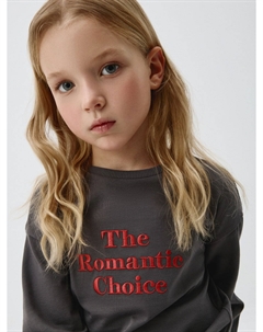 Лонгслив оверсайз с вышивкой для девочек Sela