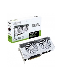 Видеокарта Asus RTX4070 12GB WHITE DUAL (90YV0IZ4-M0NA00)