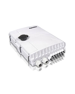 Бокс FO-WBI-12A-GY оптический настенный, 12 портов (SC, duplex LC), без пигтейлов и проходных адаптеров, IP65, серый Hyperline