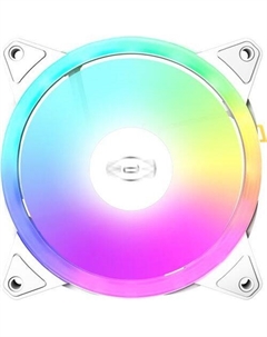 Вентилятор F3 T120 120мм, 4-pin, 1800об/мин, 21.6 дБ, ARGB, белый, Ret Pccooler