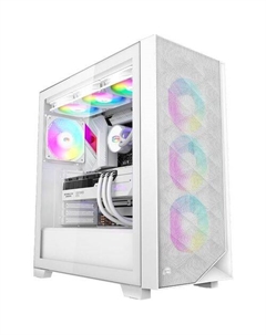 Корпус ATX C3D510 WH ARGB, Midi-Tower, без БП, белый Pccooler