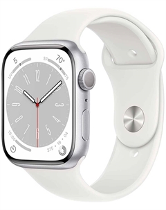 Смарт-часы Apple Watch Series 8 GPS 45mm Silver Aluminium Case White Sport Band M/L MP6Q3LL/A