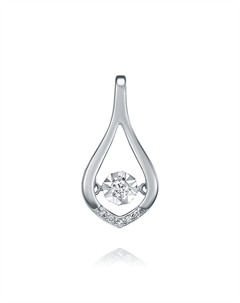 Подвеска из белого золота с "танцующим" бриллиантом Другие