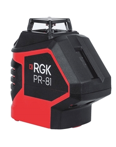 Лазерный уровень PR-81 4610011873270, 360°, красный луч, 80м с приемником Rgk