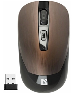 Мышь беспроводная Wave MM-995, 1600dpi, оптическая светодиодная, USB, бронза (52992) Defender