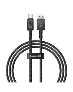 Кабель USB-USB Type-C, быстрая зарядка, 6А, 100 Вт, 1 м, черный, Baseus Unbreakable (P10355801111-00)