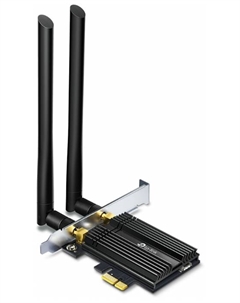 Адаптер Wi-Fi+Bluetooth ARCHER TX50E, AX3000, 802.11a/b/g/n/ac/ax, 2.4 / 5 ГГц, до 2.98 Гбит/с, 20 дБм, PCI-E, внешних антенн: 2 Tp-link