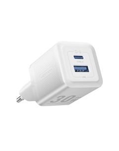 Сетевое зарядное устройство Vention FEQ 30 Вт, USB, USB/USB type-C, USB type-C, Quick Charge, PD, 3А, белый (FEQW0-EU)