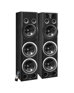 Акустика 2.0 Ginzzu GM-329, 240 Вт, FM, USB, SD, Bluetooth, черный (4894170806304)