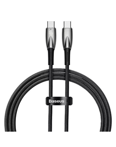 Кабель USB Type-C(M)-USB Type-C(M), быстрая зарядка, 5А, Power Delivery 100 Вт, 1 м, черный, Baseus Glimmer (CADH000701)