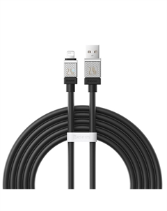 Кабель USB(Am)-Lightning 8-pin(M), быстрая зарядка, 2.4А, 2 м, черный, Baseus CoolPlay (CAKW000501)