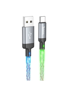 Кабель USB-USB Type-C, 3А, 1 м, серый, HOCO U112 Hoco