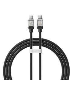 Кабель USB Type-C(M)-USB Type-C(M), быстрая зарядка, 3А, Power Delivery 100 Вт, 1 м, черный, Baseus CoolPlay (CAKW000201)