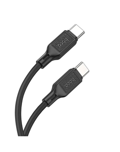 Кабель USB Type-C(M)-USB Type-C(M), быстрая зарядка, 3А, Power Delivery 60 Вт, 1 м, черный, HOCO Cool X90 (6931474788467) Hoco