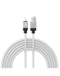 Кабель USB(Am)-Lightning 8-pin(M), быстрая зарядка, 2.4А, 2 м, белый, Baseus CoolPlay (CAKW000502)