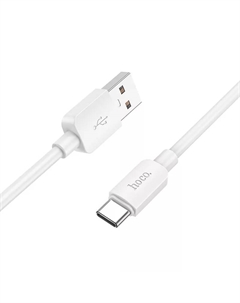 Кабель USB(Am)-USB Type-C(M), быстрая зарядка, 3А, Power Delivery 27 Вт, 1 м, белый, HOCO Hyper X96 (6931474799098) Hoco