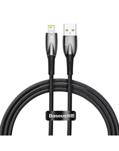 Кабель USB(Am)-Lightning 8-pin(M), быстрая зарядка, 2.4А, 1 м, черный, Baseus Glimmer (CADH000201)