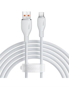 Кабель USB-USB Type-C, быстрая зарядка, 6А, 100 Вт, 2 м, белый, Baseus Stellar (P10355703221-01)