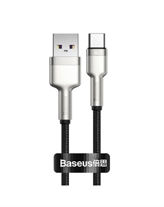 Кабель USB(Am)-USB Type-C(M), быстрая зарядка, 6А, 25 см, черный, Baseus Cafule (CAKF000001)