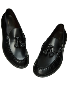 Черные лоферы из кожи The row