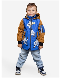 Куртка-бомбер для мальчика Марек синий мультиколор, Мультицвет Batik