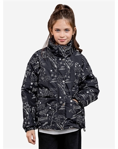 Куртка для девочки Сабина принт черно-белый, Черный Batik