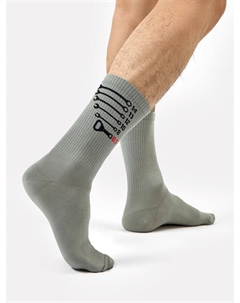 Высокие носки мужские зеленые с рисунком Mark formelle