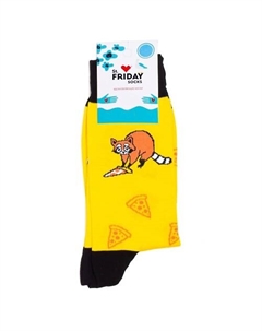 Носки Енот с пиццей St. friday
