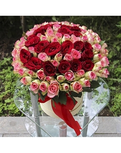 101 роза в коробке в виде цифры или буквы Florpro