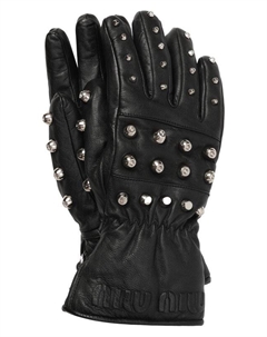 Кожаные перчатки Miu miu