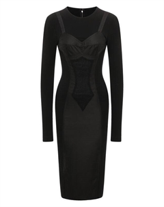 Платье из вискозы и шелка Dolce&gabbana