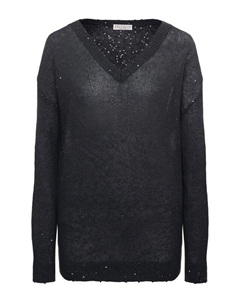 Пуловер изо льна и шелка Brunello cucinelli