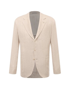 Пиджак изо льна и шерсти Brunello cucinelli