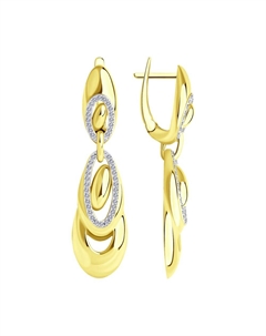 Серьги из желтого золота с бриллиантами Sokolov