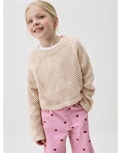 Джемпер ажурной вязки для девочек Sela