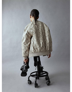 Бомбер оверсайз из экокожи для девочек Sela