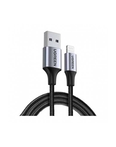 Кабель UGREEN US199 (60158) Lightning to USB-A 2.0 Cable. 2м. черный Ugreen